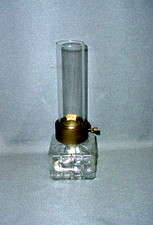 Vtg Miniature Glass Miniature Oil Lamp - Lamp Light Farms Austria picture