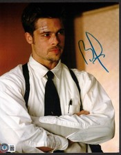 Brad Pitt American Actor Original Signed Autograph 8x10 Photo BAS Beckett picture