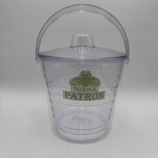 Patrón Tequila Clear Double Insulated Ice Bucket with Lid and Handle 1.5 Gallon picture