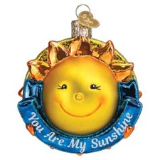 Old World Christmas YOU ARE MY SUNSHINE (22046) Glass Ornament w/OWC Box picture