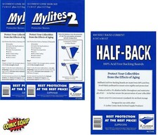 100 Mylites2 CURRENT Mylars Bags & 100 Half Back Comic Boards 700M2/675HB picture