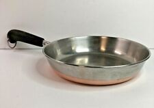 Vintage Revere Ware Fry Pan 9.5” Inch - Copper Bottom Stainless Steel - 830-E1 picture