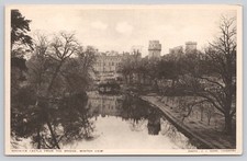 Warwick Castle From The Bridge Winter View RPPC J. J. Ward Coventry Postcard picture