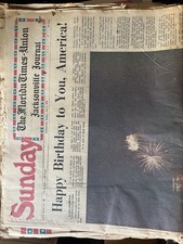 1976 Bicentennial Newspaper Jacksonville Times Union Complete July 4 picture