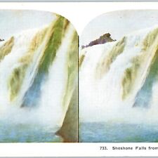c1900s Idaho Shoshone Falls Waterfall Nature #733 Stereoview Falls ID Ida V36 picture