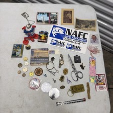 Vintage And New Junk Drawer Lot With Jewelry Toys And Coins picture