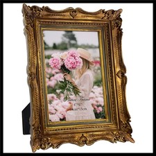 Handcrafted 4x6 Vintage Picture Frame in Bronze Gold - Perfect Gift Idea picture