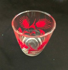 Vintage Hazel Atlas Sour Cream Glass Red Wheat 1/2 Pint  picture