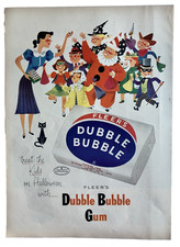 Vintage Halloween Advertising Print Ad 1953 Dubble Bubble Gum Trick Or Treat picture