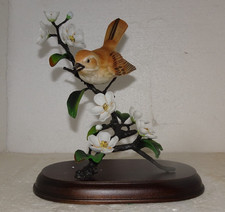 BOEHM At Home 12236 Nightingale with Pear Blossom Bird Figurine & Wood Base picture