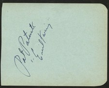 Pat Patrick d1954 & Tony De Marco d1965 signed autograph 4x5 cut Dancers picture