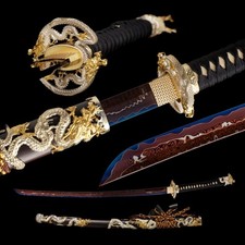 Hand Forged Demon Dragon King Katana 5-Layer Steel Full Tang picture
