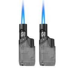 2 Pack Mini Butane Refillable Jet Flame Torch Lighters, Windproof for Candles G picture