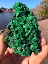 AA 239G Natural Raw Malachite cluster rough mineral 4