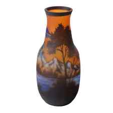 Vintage Vase Gallé Style '900 Multicoloured Glass Decorative picture