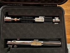 SEND OFFERS ANI OBI Lightsabers Perfect Condition. Custom Case. READ DESCRIPTION picture