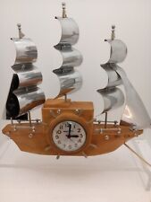 Mastercrafters Yankee Clipper Sailboat Electric Clock Sessions Working Vintage picture