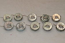 Lot 10 VTG Metallic Replacement Extra LARGE Caps Christmas Ornaments Shiny Brite picture