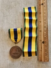 Pre WWI US Navy Marine 1914 Mexican Campaign Medal Open C Catch L@@K picture