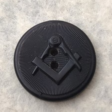 Antique Pressed Horn Masonic Button picture