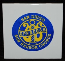 VINTAGE TILE S.P.E.B.S.Q.S.A. Society of Barbershop Quartet Singing Rare Find picture