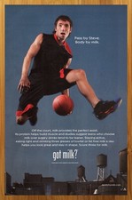 2007 Steve Nash GOT MILK? Vintage Print Ad/Poster LA Lakers NBA Basketball Art picture
