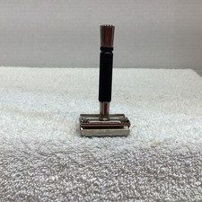 Vintage Gillette Black Super Speed TTO DE Safety Razor V-2 1975 picture