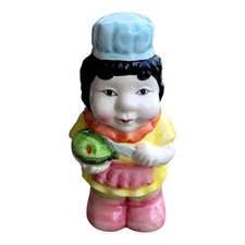Vintage  Ceramic Sponge Caddy Girl Chef 8