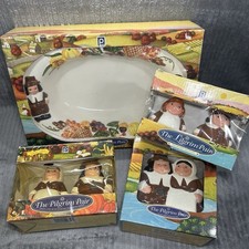 Publix Pilgrim Retired Lot of 4 Serving Bowl, Napkin Holder, and 2 Pairs of S&P picture