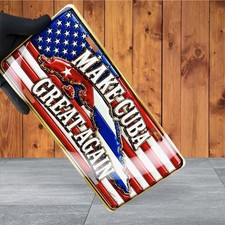 ￼ Placa Para Carro, Make Cuba Great Again 12 × 6 Pulgadas ￼ picture