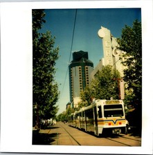 Light Rail Cars downtown K St. Saxramento CA 8/29/91 Found Photo V1045 picture