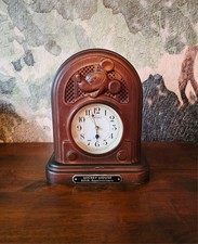 Vintage Seiko Disney Mickey Mouse 60th Anniversary Desk Clock Quartz Japan picture