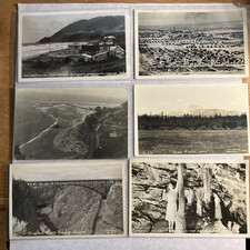 Unique Vintage Oregon 6 Real Photo Postcard Lot RPPC Towns Coast Mountains (7) picture