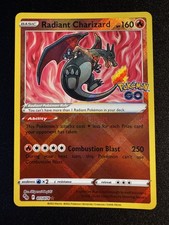 Pokémon TCG Radiant Charizard 011/078 Pokémon GO Shiny Holo Rare 2022 NM picture