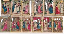Antique Victorian Scrap Die Cut Card Lot - Fairytale Story Set -Germany picture