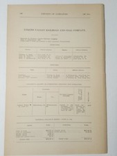 1909 RR train document LYKENS VALLEY RAILROAD & COAL COMPANY Millersburg  PA picture