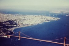 c1960's 35mm Slide Golden Gate Bridge San Francisco Bay Cityscape California picture