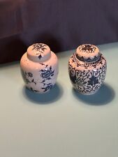 JAPANESE GINGER JARS - 4” Tall - Classic Blue and Gray - Absolutely Adorable picture