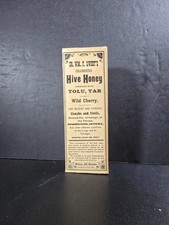 Antique Dr Wm F Sweet Hive Honey Patent Medicine Box Tolu Tar Wild Cherry picture