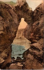1910-20's THE ARCH LAGUNA BEACH CALIFORNIA CA HAND-COLORED ALBERTYPE POSTCARD picture