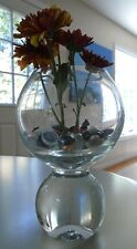 Contemporary Glass Clear Ball Footed 8 1/2