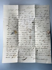 Robert Brookhouse Salem MA Merchant Letter 1834 African Trade Handwritten picture