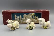 Vntg Enesco Precious Moments Painted Pewter Accessory Mini Nativity 694487 picture