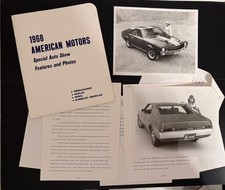 1968 American Motors AMC New York Auto Show Javelin & AMX Intro Press Kit Photos picture