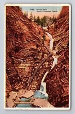 Cheyenne Canyon CO-Colorado, Scenic, Seven Falls, c1923, Vintage Postcard picture