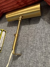 Vintage MCM Underwriter Laboratory Brushed Brass Light Lamp Wall Mount picture