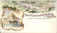 Fleischmann's Yeast Booth Omaha Exposition 1898 Vintage Postcard picture