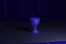 Vintage White Custard Milkglass Uranium Medical Glass Eye Wash Cup (Glows) picture