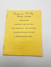 Wagoner County Retired Teachers Association Directory Vintage picture