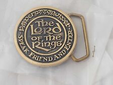 Solid Brass Lord of The Rings JRR Tolkien Hobbit Book Movie Vintage Belt Buckle picture